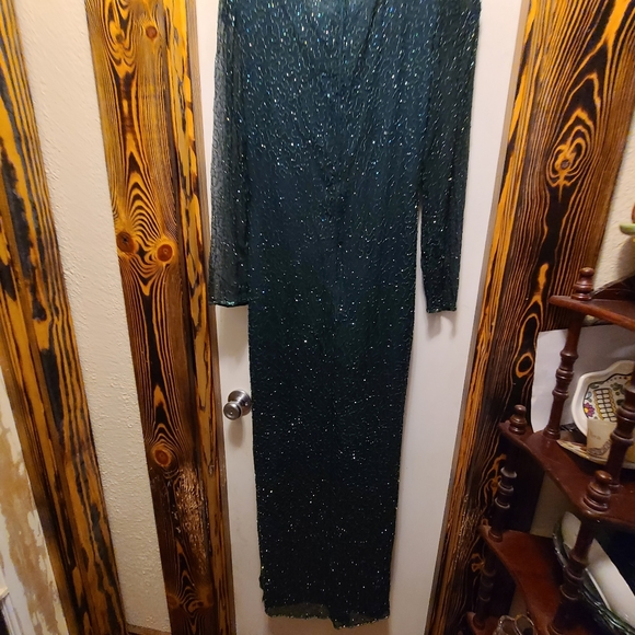 Vintage long beaded evening gown - Picture 2 of 11